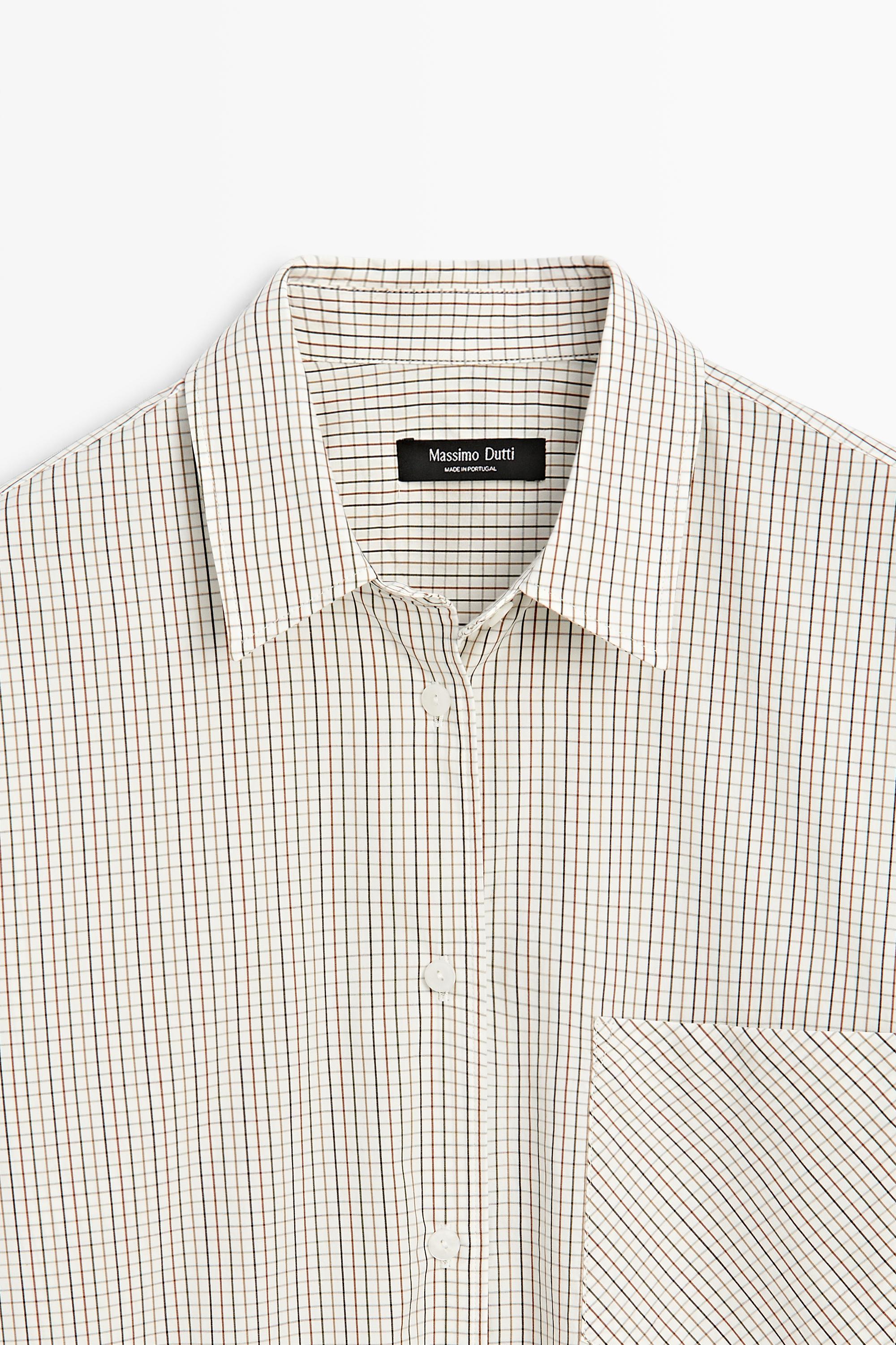 Chemise à carreaux 100 % coton